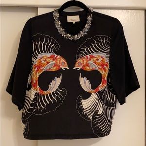 Phillip Lim Silk and cotton koi shirt